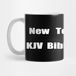 "NEW TESTAMENT KJV Bible Verses" Text Typography Mug